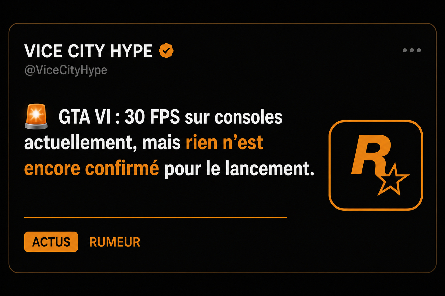 GTA VI à 30 FPS